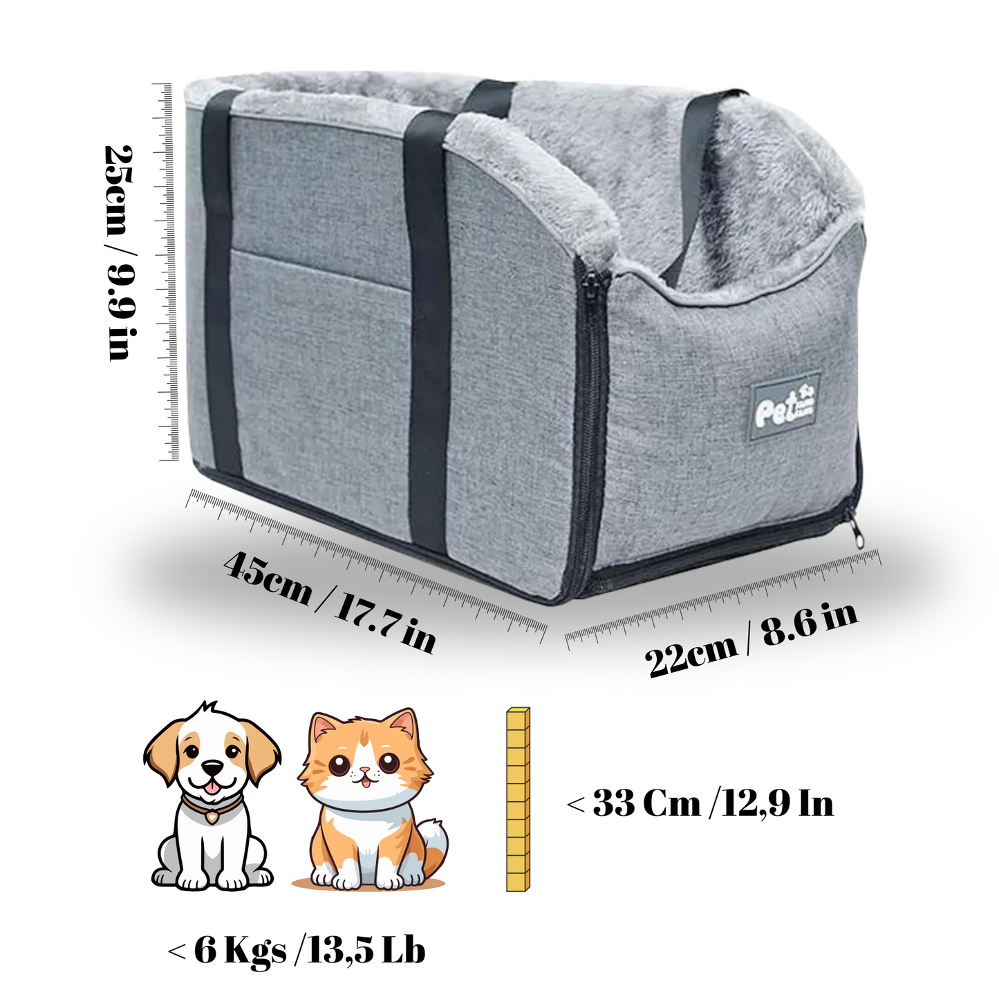 PureSnapz™ Portable Pet Car Seat