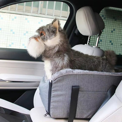 Ultimate Portable Pet Car Seat - Nonslip Safety Carrier for Dogs & Cats with Central Control and Armrest Box!